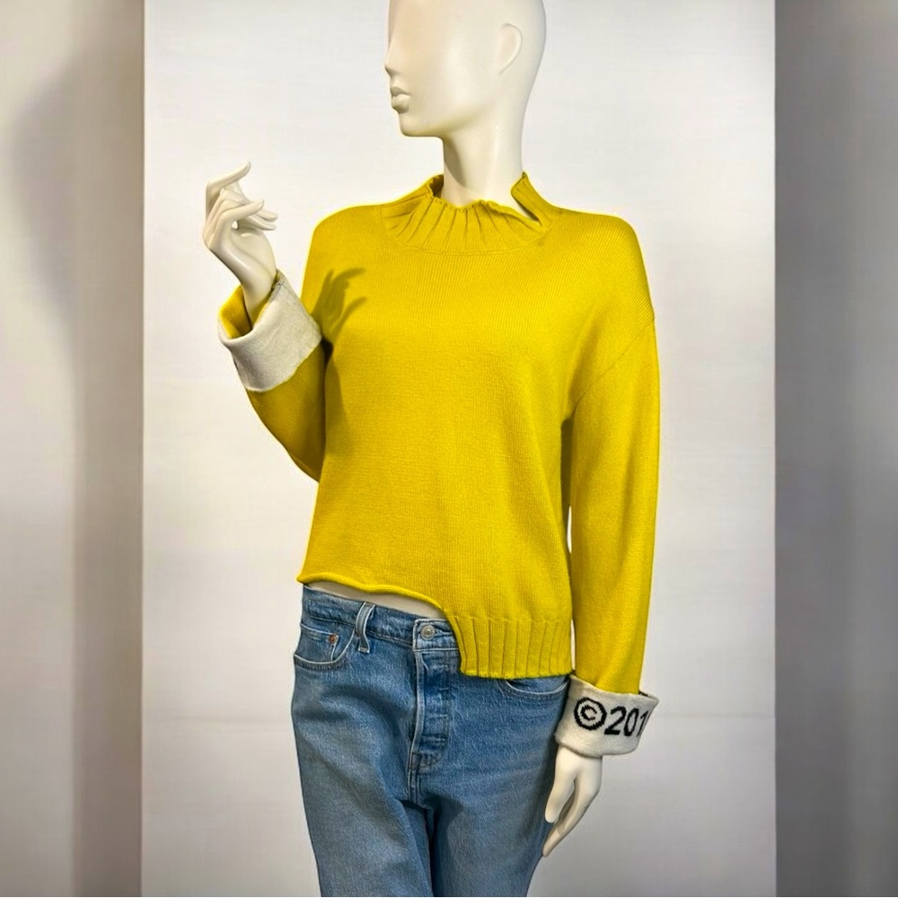 Fly As I Wanna Be Yellow Asymmetrical Sweater